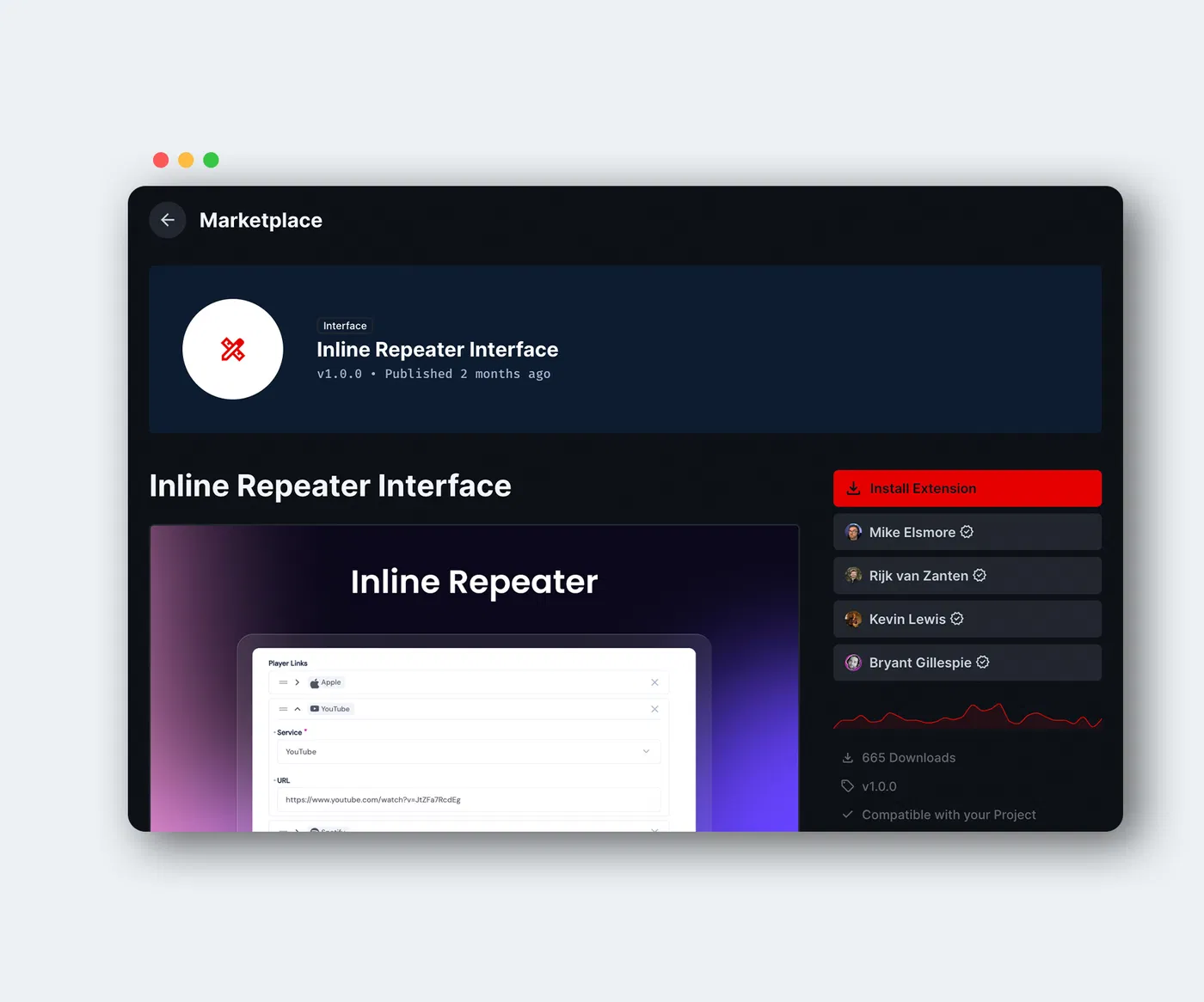Inline Repeater Interface