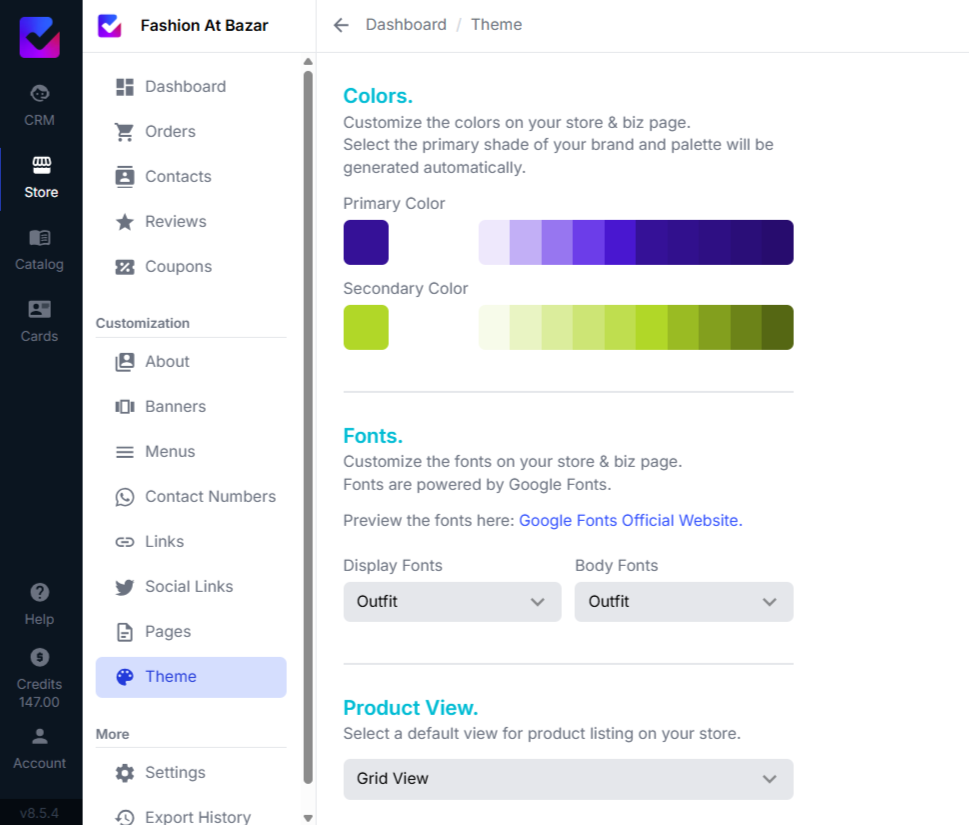 Customize Your Store